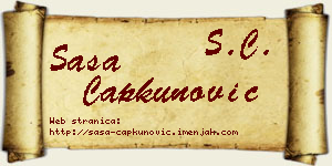 Saša Čapkunović vizit kartica